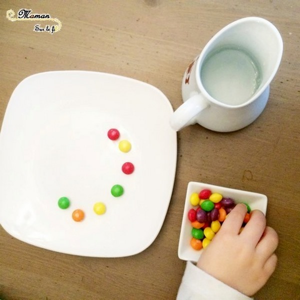 Créer des mandalas avec des skittles - Activité et expérience créative enfants - Eau + bonbons : formes et couleurs - Sciences - Arts visuels et créativité mslf