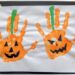 Créer des citrouilles d'Halloween avec des empreintes de main - Peinture et dessin - Activité créative enfants - Automne et Halloween - Récup et Nature - Décoration Halloween - Arts visuels - maternelle - mslf