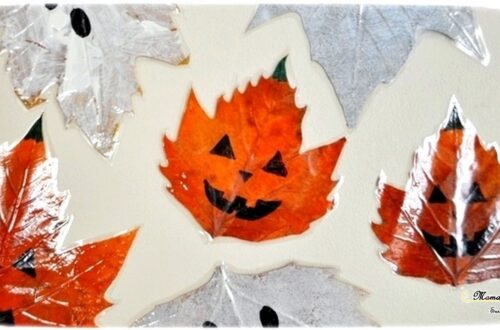 Créer des fantômes et citrouilles d'Halloween avec des feuilles mortes - Peinture et dessin - Activité créative enfants - Automne et Halloween - Récup et Nature - Décoration Halloween - Arts visuels - maternelle - mslf