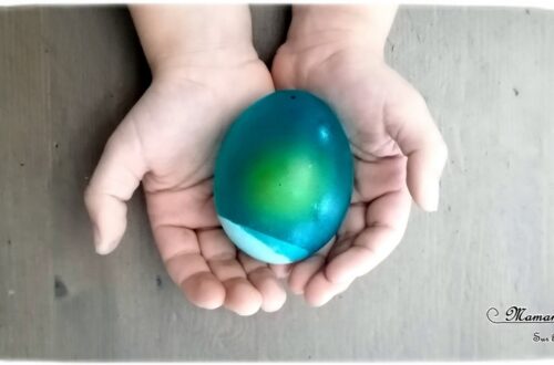 Activité et expérience enfants - créer un oeuf bleu ou coloré rebondissant - rigolo - sciences - vinaigre et patience - mslf