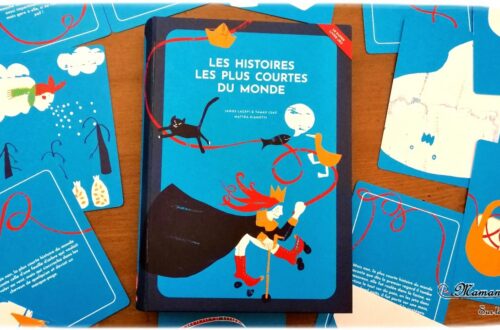 Livre Jeu enfants - Les histoires les plus courtes du monde des éditions Helvetiq - Cartes Ilustrations et textes à associer - Langage, imagination, lecture - avis et test - mslf