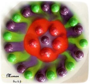 Créer des mandalas avec des skittles - Activité et expérience créative enfants - Eau + bonbons : formes et couleurs - Sciences - Arts visuels et créativité mslf