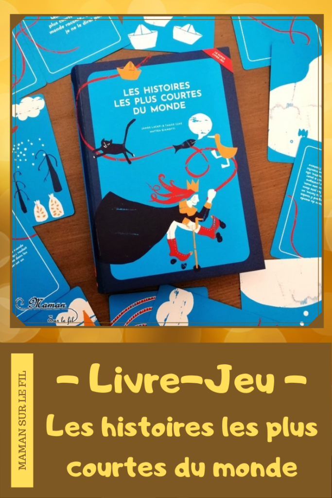 Livre Jeu enfants - Les histoires les plus courtes du monde des éditions Helvetiq - Cartes Ilustrations et textes à associer - Langage, imagination, lecture - avis et test - mslf