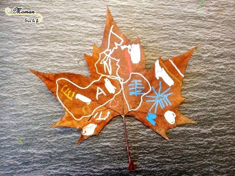 Dessiner sur des feuilles d'automne {Activité} - Maman Sur Le Fil