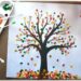 Activité enfant - Arbre automne avec des cotons-tiges - Peinture au coton-tige - créative et manuelle - pointillisme - Arts visuels maternelle - mslf