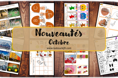 Nouveautés d'octobre - Boutique en ligne Ludo sur le fil - fichiers jeux pdf à imprimer - Automne, champignons, Halloween, animaux forêt, ferme, domestiques, véhicules terrestres - mslf