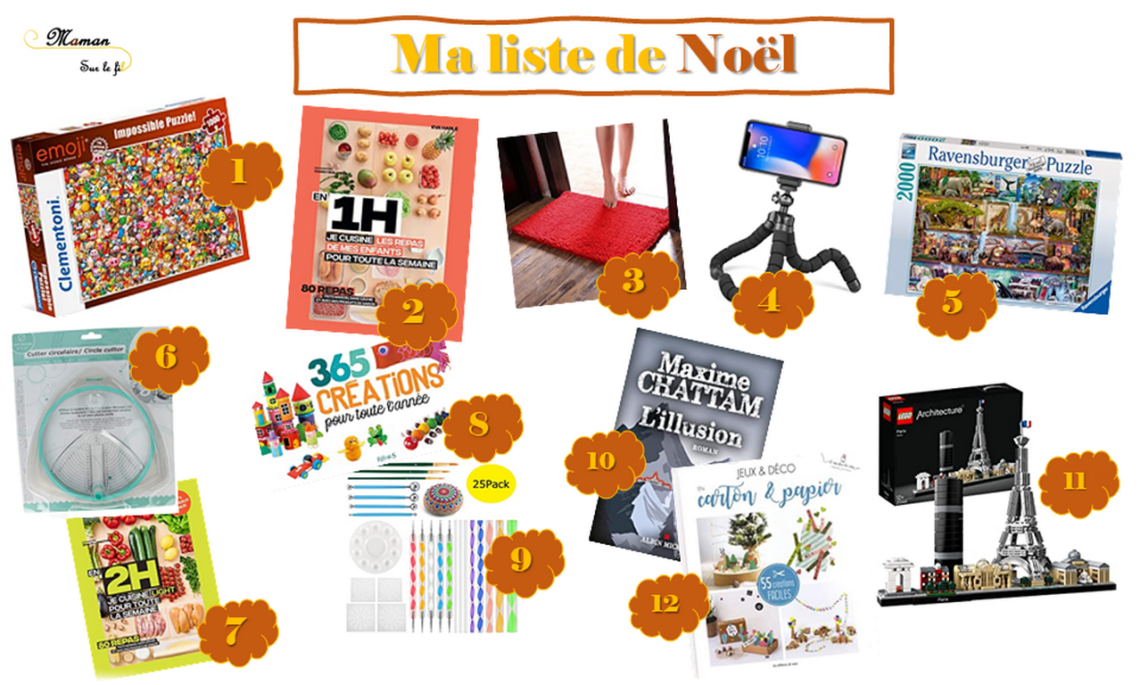 I Wishlist you a merry chrismas - liste de noël - Wish List Femme adulte - esprit enfantin - grand enfant - idées cadeaux - envies - Lego, puzzles, livres, créatif - 2020 - mslf