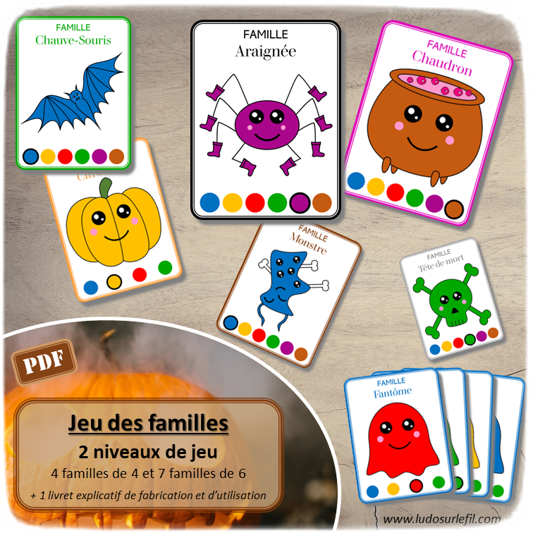 Nouveautés d'octobre - Boutique en ligne Ludo sur le fil - fichiers jeux pdf à imprimer - Automne, champignons, Halloween, animaux forêt, ferme, domestiques, véhicules terrestres - mslf