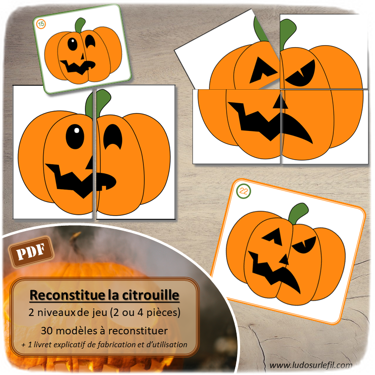 Nouveautés d'octobre - Boutique en ligne Ludo sur le fil - fichiers jeux pdf à imprimer - Automne, champignons, Halloween, animaux forêt, ferme, domestiques, véhicules terrestres - mslf