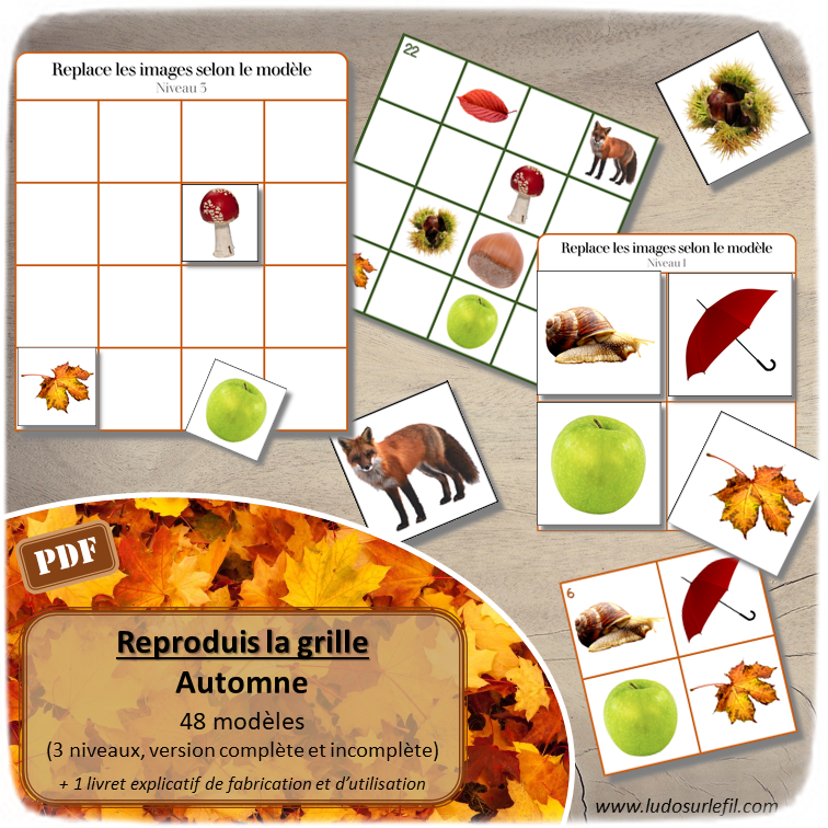 Nouveautés d'octobre - Boutique en ligne Ludo sur le fil - fichiers jeux pdf à imprimer - Automne, champignons, Halloween, animaux forêt, ferme, domestiques, véhicules terrestres - mslf