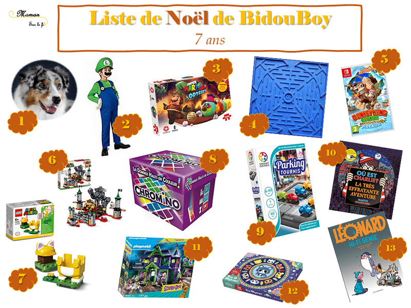 I Wishlist you a merry chrismas - liste de noël - Wish List Enfants - fille 10 ans garçon 7 ans - idées cadeaux - envies - Jeux de société, jeux vidéos, puzzles, livres, puzzles - 2020 - mslf