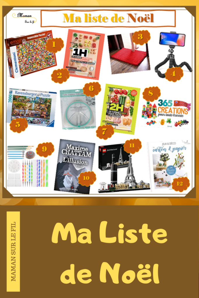 I Wishlist you a merry chrismas - liste de noël - Wish List Femme adulte - esprit enfantin - grand enfant - idées cadeaux - envies - Lego, puzzles, livres, créatif - 2020 - mslf