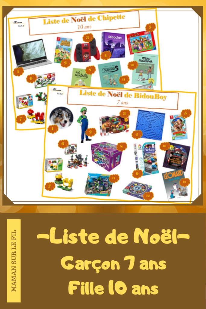 I Wishlist you a merry chrismas - liste de noël - Wish List Enfants - fille 10 ans garçon 7 ans - idées cadeaux - envies - Jeux de société, jeux vidéos, puzzles, livres, puzzles - 2020 - mslf