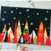 Activité manuelle enfant - Forêt de Sapins colorée de nuit avec des cartons emballage - Neige - Récup' recyclage surcyclage - découpage et collage - créative et manuelle - Arts visuels maternelle Noël et Hiver - mslf