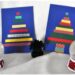 Activité enfants - cartes de voeux fait maison - DIY - Sapins en masking tape ou bandes de papier - tri par taille - maitresses ou famille - à offrir - noël - arts visuels maternelle fêtes de fin année - mslf