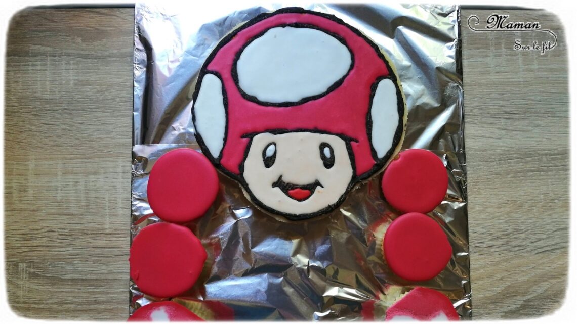 Gâteaux Toad et Toadette de Mario Bros - idée anniversaire enfants - Windows color - dessin animé - glaçage royal - cake design - décoration gâteau - mslf