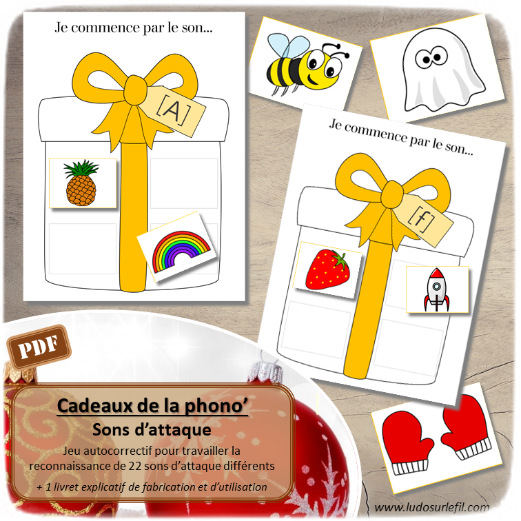 Nouveautés de décembre - Boutique en ligne Ludo sur le fil - fichiers jeux pdf à imprimer - Noël, hiver, phonologie cadeaux, jeu du zoom, 7 familles, je lance le dé je dessine, agamographes - arts visuels lecture maternelle et primaire - mslf