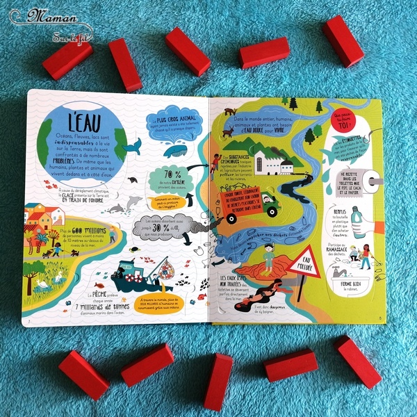 Test et avis livre enfants - Découvrons ensemble Protéger notre planète - éditions Usborne - Livre à rabats - fenêtres - littérature enfant - Eau, air, ressources, pollution, réchauffement climatique, biodiversité, respect de l'environnement, écologie - mslf