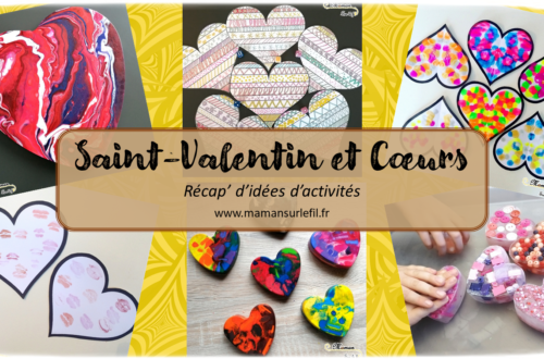 Récapitulatif Saint-Valentin et Coeurs - idées activités lectures jeux sur un thème donné - différents types d'activité : sensorielle, créative, récup, peinture... - jeux à imprimer - Graphisme sur l'amour - Bisous - - arts visuels - littérature jeunesse - jeux de société - récap sur le fil - mslf