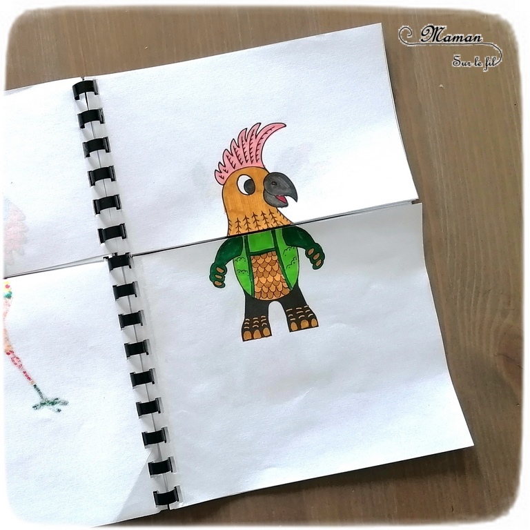 Activité créative enfants - Créer un cahier ou carnet à manipuler pour mélanger et créer des alebrijes - Animaux imaginaires mexicains colorés - Méli-Mélo - Coloriage graphique et type mandala, découpage et manipulation - A partir de coloriage d'alebrijes on en invente et créé d'autres - Découverte de l'art du Mexique - Créativité - Amérique du Sud et Mexique - Découverte d'un pays - Espace et géographie - arts visuels et atelier maternelle et Cycles 1, 2 et 3 - Eté - mslf