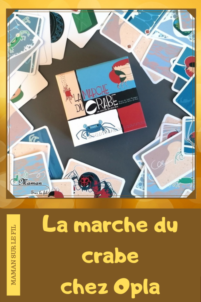 Avis sur le jeu La marche du crabe de Jeux Opla - Jeu coopératif de déduction pour deux joueurs - autour du respect de la nature, des déchets, de la plage, des crabes, du respect de la nature et de la planète -0 des déchets, de la préservation de la nature - Humour - Jeu à partir de 8 ans - Test jeu de société enfants - élémentaire - Ecologie - mslf