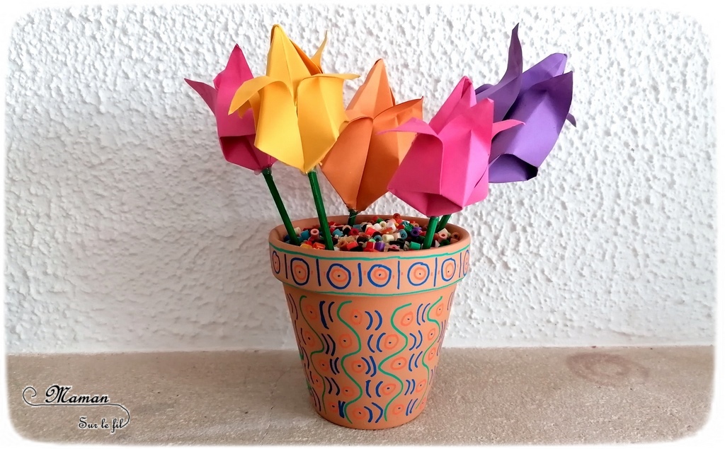 Tuto enfant : Peinture au doigt les fleurs des champs