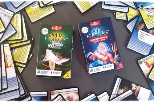 Jeu de société enfants - Test avis des défis nature de bioviva - Nouveautés : Super pouvoirs des animaux et Mythologie Héros et dieux - jeu de cartes bataille autour des animaux, nature, science, géographie - fabrication française mslf