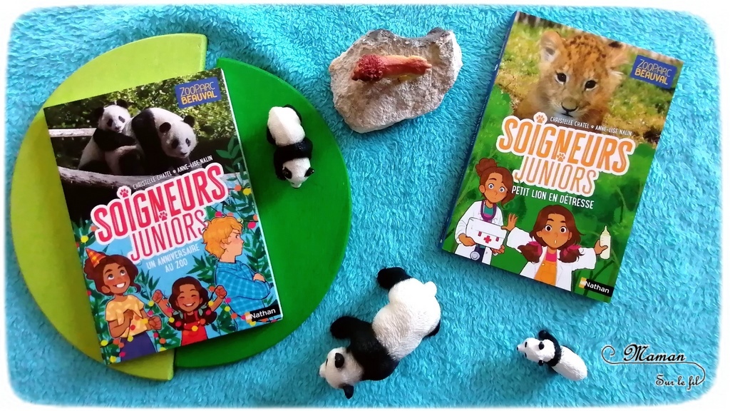 Test et avis livre enfants - Romans - Soigneurs Juniors - Nathan - Ecrits en collaboration avec le Zooparc de beauval - Animaux, parc animalier, zoo - Sorties enfants - Pandas, Lions - Documentaires - littérature enfant - Test et avis - mslf