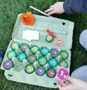 Récap idées activités enfants thème Chasse et Pêche - Pâques et 1er avril - oeufs et poissons - RV Sur le fil - mslf