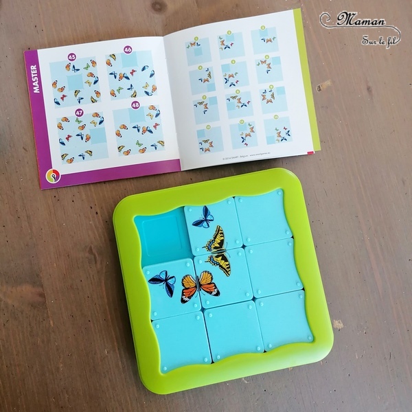 Jeu de société Butterflies de Smart Games - Jeu de logique enfants de type taquin sur le thème du printemps, des insectes et des papillons - Casse-tête à défis - Concentration, Intelligence spatiale, perception visuelle, planification, résolution de problème - mslf