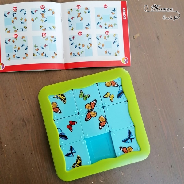 Jeu de société Butterflies de Smart Games - Jeu de logique enfants de type taquin sur le thème du printemps, des insectes et des papillons - Casse-tête à défis - Concentration, Intelligence spatiale, perception visuelle, planification, résolution de problème - mslf