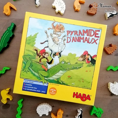 Jeu de société Pyramide d'animaux de Haba - Jeu d'adresse et d'équilibre sur manchots, moutons, lézards, serpents, crocodiles, hérissons, toucans, singes - Motricité fine, habilité, coordination oeil-main - 4 ans et plus - Test et avis - mslf