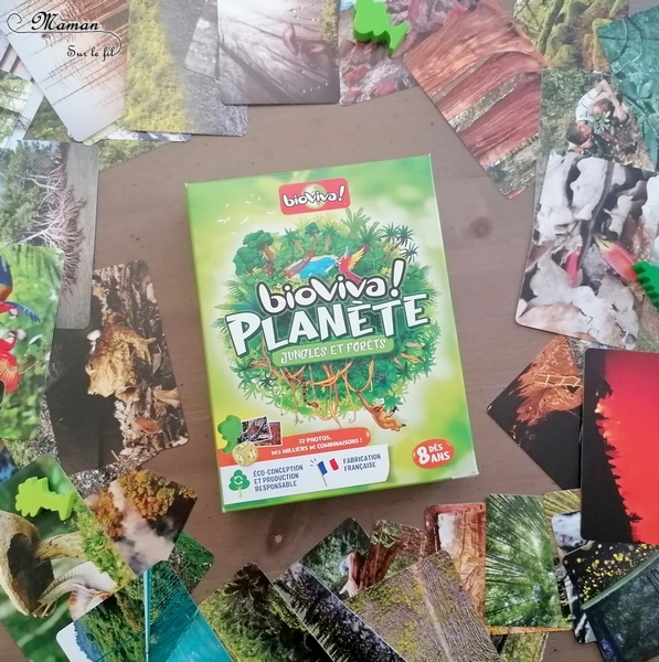 Test et avis du nouveau jeu Bioviva - Bioviva Planète - Jungles et Forêts ou Mers et Océans - Jeux 8 ans et plus français - cartes et photos - Déduction et stratégie, Mémoire et Rapidité - Vocabulaire - Lexique - 2 jeux, 2 règles mais compatibles - jeu voyage - fabrication française - mslf