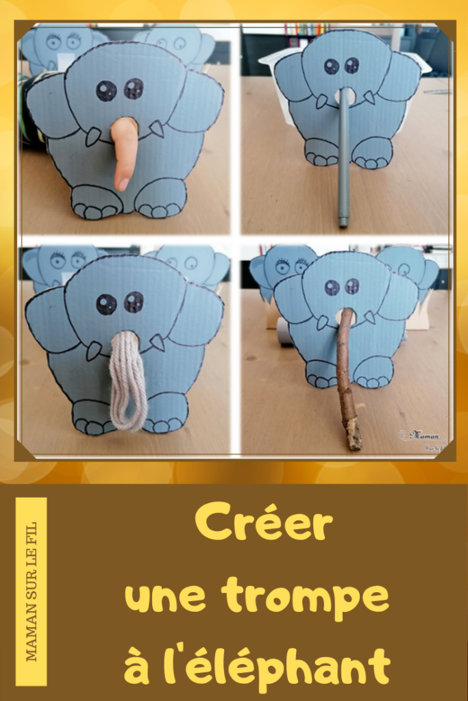 Activité créative et manuelle enfants - Fabriquer un un éléphant en carton - Jeu DIY - Créer la trompe de l'éléphant - Imagination et créativité - Récup en carton et peinture - Bricolage Jeu DIY - Fait maison - Afrique et Kenya - Découverte d'un pays - Animaux de la savane - Espace et géographie - arts visuels et atelier maternelle et Cycle 1 - Eté - mslf