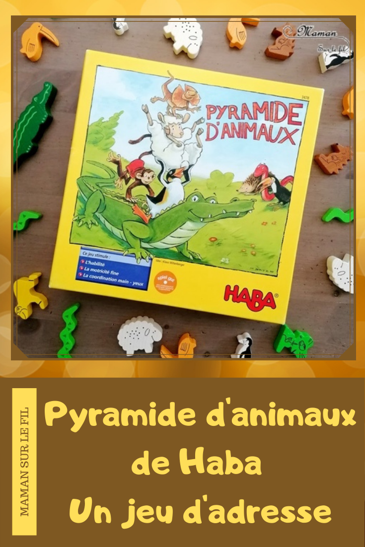 Haba Pyramide D'animaux – Jeu D'empilage En Bois – 2 à 4 Joueurs – Coordination œil-main – Version Allemande