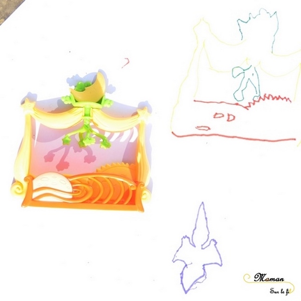 Activité créative enfants - Dessiner avec le soleil, la lumière et les ombres - dessin des animaux de la savane, de Mickey, de figurines divers, du corps humain - Sciences, expériences et observation - Dessin et créativité - découverte de l'Afrique et du Kenya - Activité extérieure printemps ou été - Découverte d'un pays - Géographie - mslf