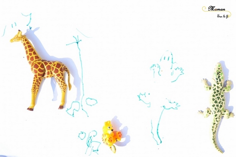 Activité créative enfants - Dessiner avec le soleil, la lumière et les ombres - dessin des animaux de la savane, de Mickey, de figurines divers, du corps humain - Sciences, expériences et observation - Dessin et créativité - découverte de l'Afrique et du Kenya - Activité extérieure printemps ou été - Découverte d'un pays - Géographie - mslf