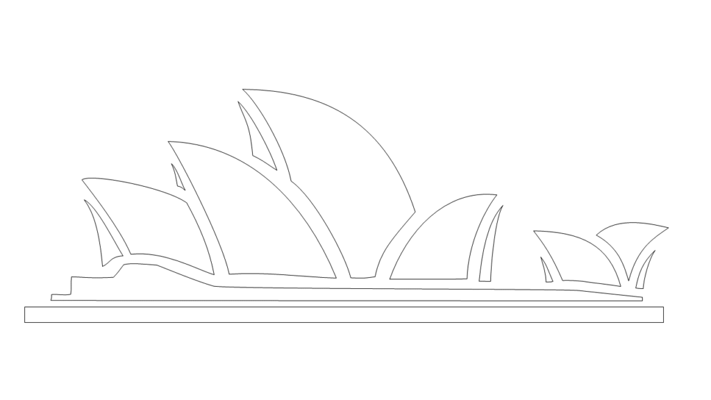 Activité créative et manuelle enfants - Opéra de Sydney en mosaïque de papiers collés - Monument australien - Découpage et collage de récup' de chutes de papier - Jeu de contraste entre noir et couleurs - Créativité - Océanie et Australie - Découverte d'un pays - Espace et géographie - arts visuels et atelier maternelle , Cycle 1, 2 et 3 - Eté - modèle à télécharger et imprimer - gratuit - mslf