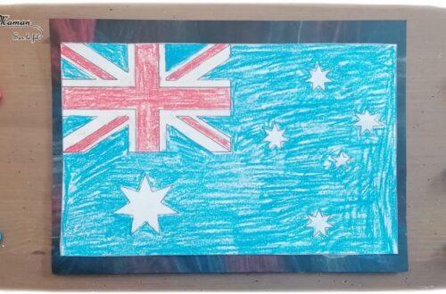 Activité créative et manuelle enfants - Reproduire le drapeau australien en coloriage magique aux pastels - réviser ou apprendre les tables de multiplication en s'amusant - éducatif et ludique - Créativité - Océanie et Australie - Découverte d'un pays - Espace et géographie - arts visuels et atelier Cycle 2 et 3 - Eté - mslf