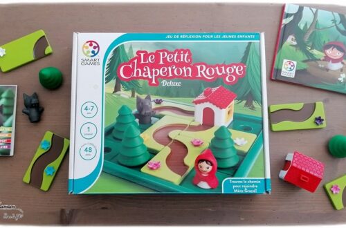 Jeu de société Le petit chaperon rouge Deluxe de Smart Games - Jeu de logique enfants sur le thème des contes - Loup, sapins et maison - Casse-tête à défis - Concentration, Intelligence spatiale, planification, résolution de problème, perception visuelle - Test et avis - entre 4 et 7 ans - Maternelle - 2 niveaux - Difficulté progressive - mslf