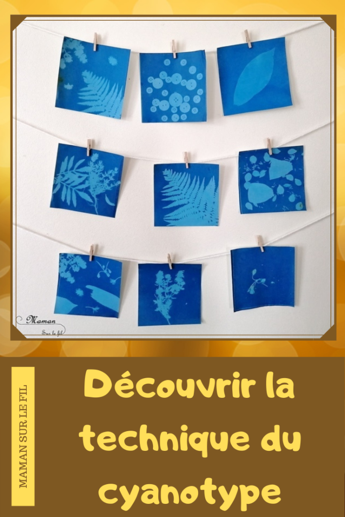 Découvrir la technique du cyanotype - Impression soleil - Papiers photosensibles - Utiliser la nature et le soleil pour créer de petits tableaux bleus cyan - Décorations DIY Chambre enfants - Fleurs, végétations, fougères - Kit Sunprint - Météo et été - Expérience et sciences enfants - - activité créative et manuelle enfants - Bricolage Eté - Tutoriel - Arts visuels, projet collaboratif maternelle et élémentaire - Cycles 1 et 2 - mslf