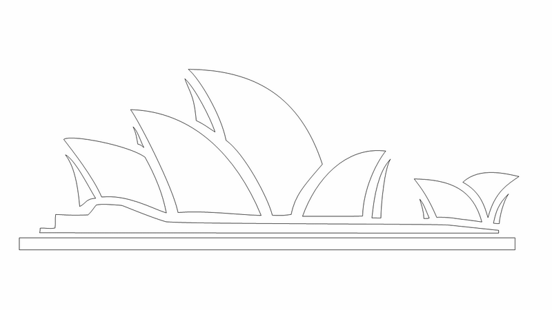 Activité créative et manuelle enfants - Décorer l'opéra de Sydney à volonté - façon spectacle de lumière - Land art, Nature, Motifs, Mosaïque, Pixel art, papier - Monument australien - Imagination - Jeu de contraste entre noir et couleurs - Créativité - Océanie et Australie - Découverte d'un pays - Espace et géographie - arts visuels et atelier maternelle , Cycle 1, 2 et 3 - Eté - modèle à télécharger et imprimer - gratuit - mslf