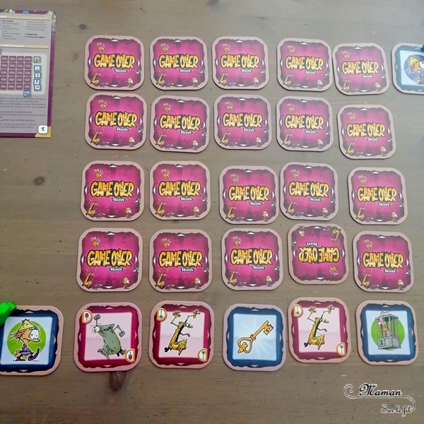 Jeu de société enfants et adultes - Game Over deluxe des éditions La Haute Roche - A l'effigie de la bande dessinée - Thème Jeux Vidéos, Princesse, Blorks et monstres - Jeu de mémoire rigolo - Variante familiale - 5 ans et plus - partie facile et rapide - Jeu de cartes - Test et avis - mslf