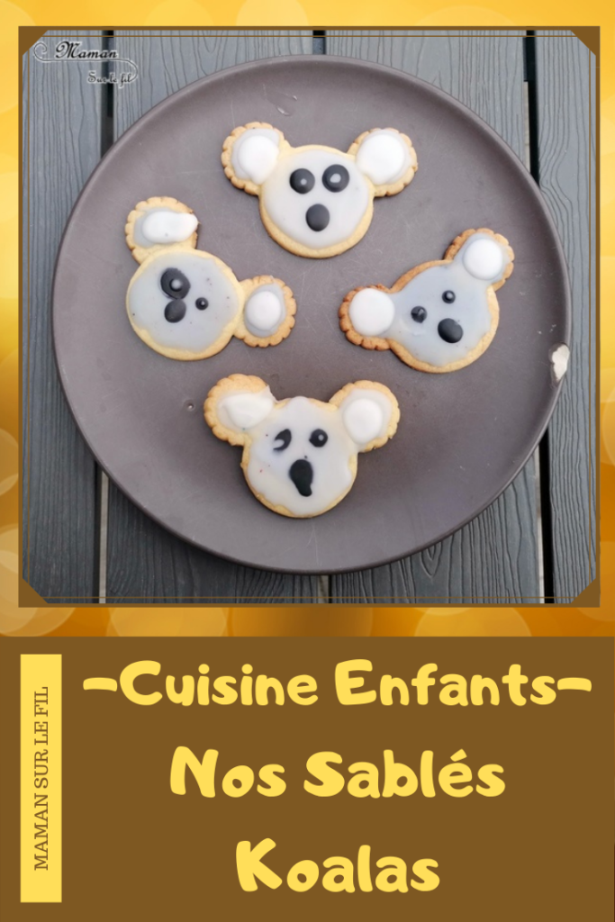 Activité créative et manuelle enfants - Cuisine et pâtisserie - Biscuits sablés en forme de koalas - Glaçage et cookie - Cuisine créative - Cake design - Décoration de gâteaux - Idées anniversaire sur thème animaux de la forêt - Océanie et Australie - Découverte d'un pays - Espace et géographie - Eté - mslf