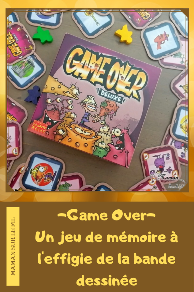 Jeu de société enfants et adultes - Game Over deluxe des éditions La Haute Roche - A l'effigie de la bande dessinée - Thème Jeux Vidéos, Princesse, Blorks et monstres - Jeu de mémoire rigolo - Variante familiale - 5 ans et plus - partie facile et rapide - Jeu de cartes - Test et avis - mslf