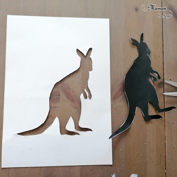 Activité créative et manuelle enfants - Kangourou en dégradé de couleurs - peinture - Couleurs chaudes - Animaux australiens - technique avec ajout de blanc et de noir - Découverte d'une technique artistique - Créativité - Océanie et Australie - Découverte d'un pays - Espace et géographie - arts visuels et atelier maternelle, Cycle 1, 2 et 3 - Eté - mslf