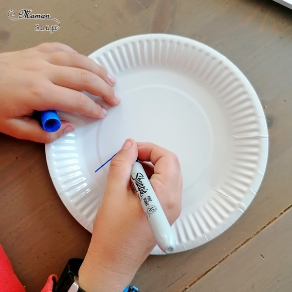 Activité créative et manuelle enfants - Assiettes en carton décorées à la manière des faïences de Delft - Décorer en récup' - Bleu de Delft néerlandais - Hollande, Pays-Bas - Dessin et mandalas - Créativité - Europe - Pays-Bas, Hollande, Néerlandais -Découverte d'un pays - Espace et géographie - arts visuels et atelier Cycle 1, 2 ou 3 - Maternelle et élémentaire - mslf