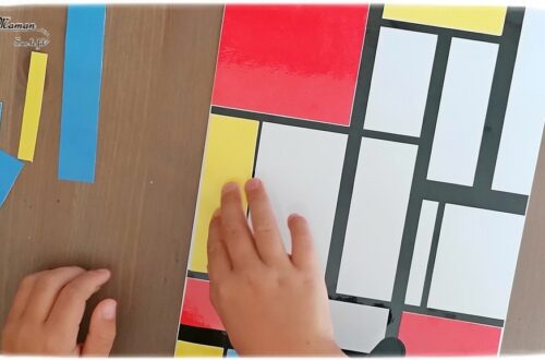 Activité créative et manuelle enfants - Puzzle DIY à la façon de Piet Mondrian - Jeu Fait Maison à imprimer - Colorer le tableau de Piet Mondrian - A la manière de - Géométrie - Travail sur les couleurs primaires et les formes (rectangles) - Découverte d'un artiste - Logique et observation - Arts visuels maternelle ou cycle 2 et 3 - mslf
