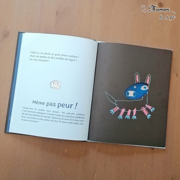 Livre enfants - La peur du noir chez P'tite Margot - Outil pour aborder la peur, les angoisses du soir, du noir, de la nuit - émotions - imagination de monstre - système de découpe et de transparence - créer sa bulle - solution - Monstres dans la chambre - ludique - littérature enfant et jeunesse - Test et avis - mslf