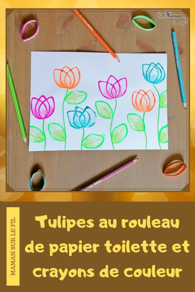 Activité créative et manuelle enfants - Peindre et dessiner des tulipes avec des rouleaux de papier toilette et des crayons de couleur - PQ - Récup, recyclage, peinture et dessin - Champ de tulipes, de fleurs - Parfait pour le printemps - technique rigolote - Paysage - Créativité - Europe - Pays-Bas, Hollande, Néerlandais - Découverte d'un pays - Espace et géographie - arts visuels et atelier Cycle 1 ou 2 - Maternelle - mslf